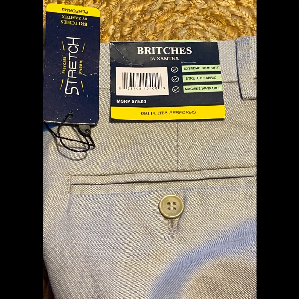 Britches by Samtex Men's Dress Pants NWT 30x30